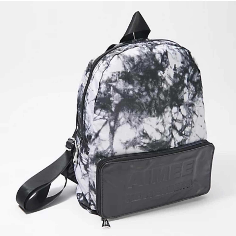 Aimee Kestenberg Nylon Packable Backpack  Leather Trim Tie Dye